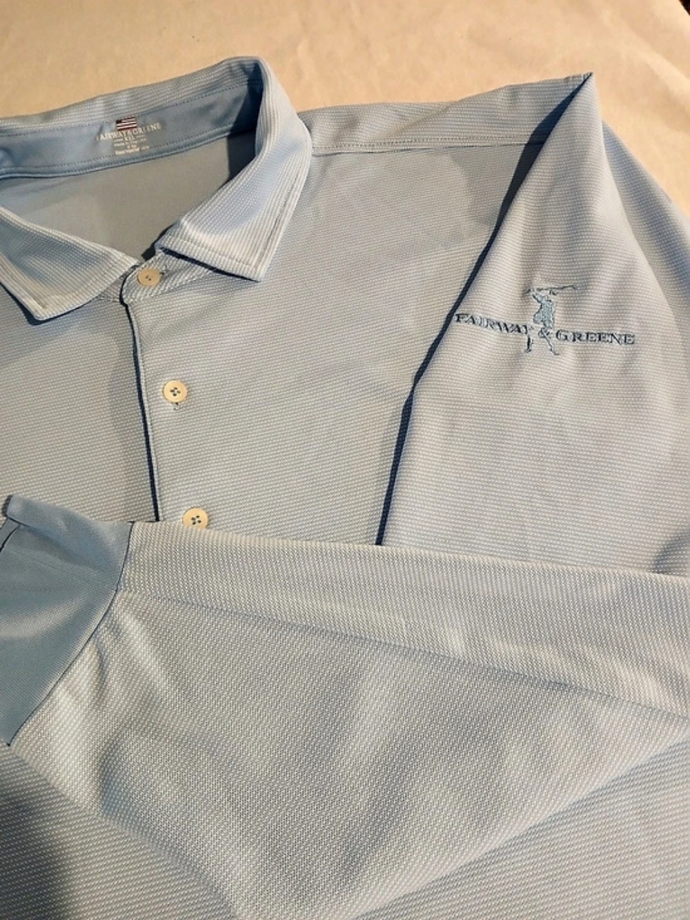 Fairway & Greene Performance Golf Polo Blue Shirt XXL